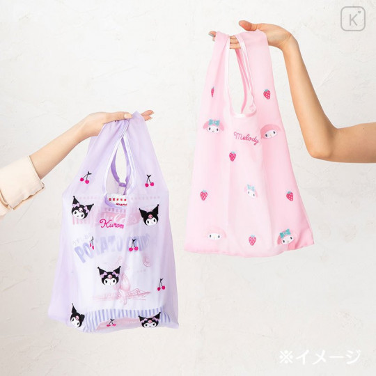 Japan Sanrio See Through Eco Shopping Bag - Kuromi - 5