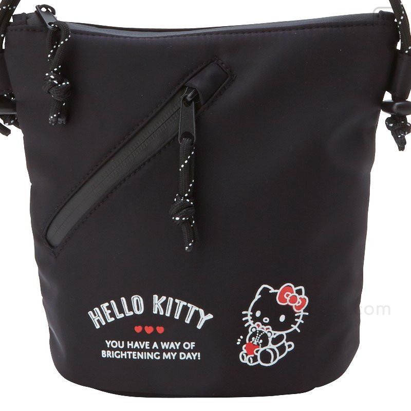 16cm Sanrio Hello Kitty Contrast Color Shoulder White Black Bag