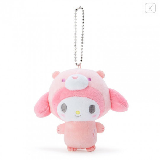Japan Sanrio 2 Way Mascot Keychain Brooch - My Melody / Polar Bear - 1