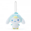 Japan Sanrio 2 Way Mascot Keychain Brooch - Cinnamoroll / Penguin - 1