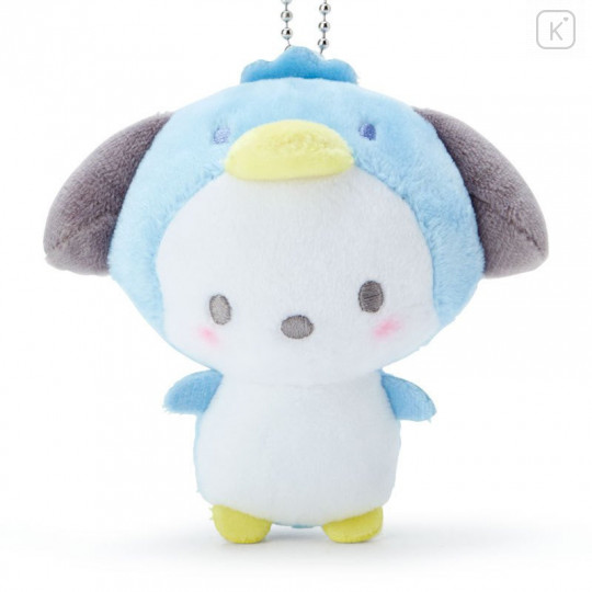 Japan Sanrio 2 Way Mascot Keychain Brooch - Pochacco / Penguin - 2