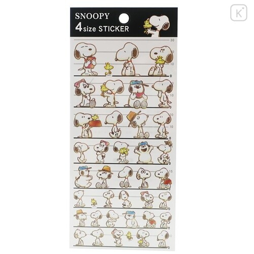 Japan Peanuts 4 Size Sticker - Snoopy - 1