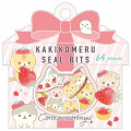 Japan San-X Writable Seal Bits Sticker - Corocoro Coronya / Strawberry - 1