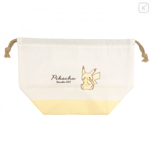 Japan Pokemon Drawstring Bag (L) - Pikachu / Simple - 2