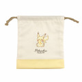 Japan Pokemon Drawstring Bag (S) - Pikachu / Simple - 1