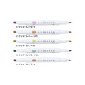 Japan Zebra Mildliner Double-sided Highlighter Set - 5 Nagomi Colors - 2