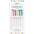 Japan Zebra Mildliner Double-sided Highlighter Set - 5 Sunny Mild Colors - 1