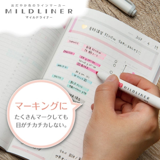 Japan Zebra Mildliner Double-sided Highlighter Set - 5 Sunny Mild Colors - 6