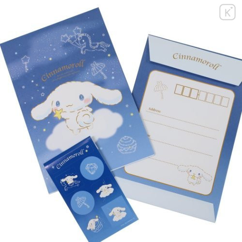 Japan Sanrio Stationery Letter Set - Cinnamoroll / Night Sky - 3