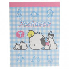 Japan Sanrio Mini Notepad - Pochacco / Plaid