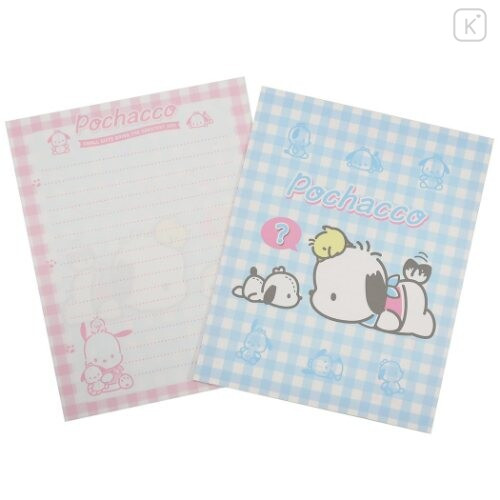 Japan Sanrio Stationery Letter Set - Pochacco / Plaid - 4