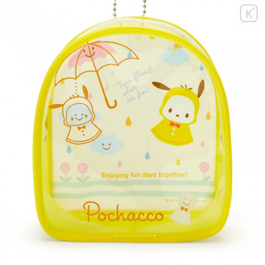 Japan Sanrio Keychain Cover Pouch - Pochacco / Happy Rainy Days - 2