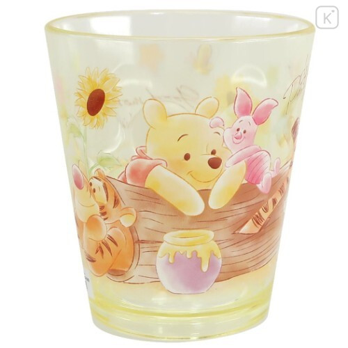 Japan Disney Acrylic Tumbler Clear Airy - Winnie The Pooh , Piglet & Tigger - 1