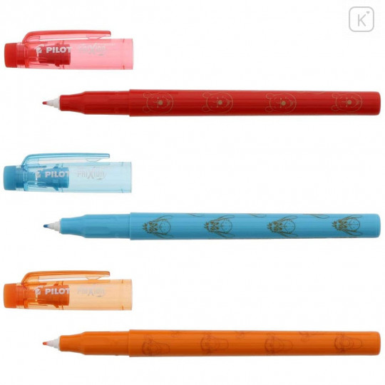 Japan Disney FriXion Fineliner Erasable Pen 3pcs Set - Pooh & Friends - 5