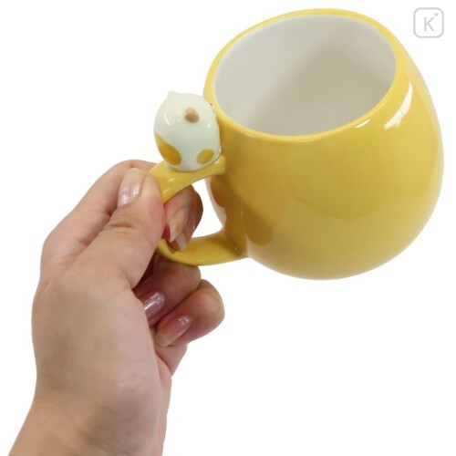Japan Sumikko Gurashi Pottery Mug - Yellow Cat - 4