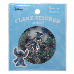 Japan Disney Flake Sticker Pack - Stitch Glitter Haloha