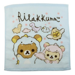 Japan San-X Handkerchief Wash Towel - Rilakkuma / Dinosaur