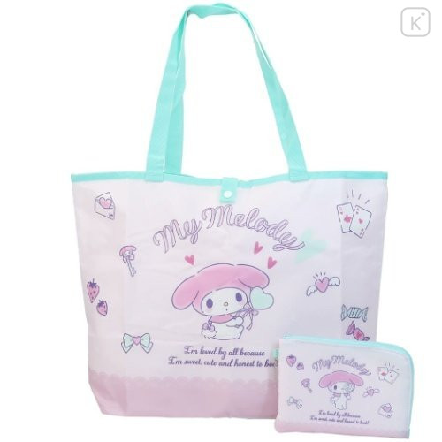 Japan Sanrio Foldable Eco Shopping Bag - My Melody - 1