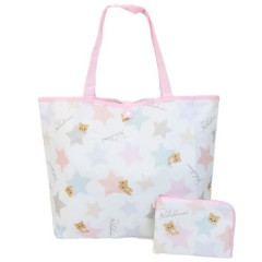 Japan San-X Foldable Eco Shopping Bag - Rilakkuma / Stars