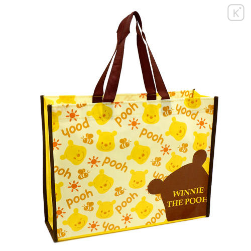 Japan Disney A4 Eco Shopping Bag - Winnie the Pooh - 1