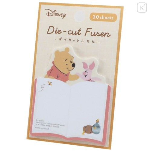 Japan Disney Die-cut Fusen Sticky Notes - Pooh & Piglet - 1
