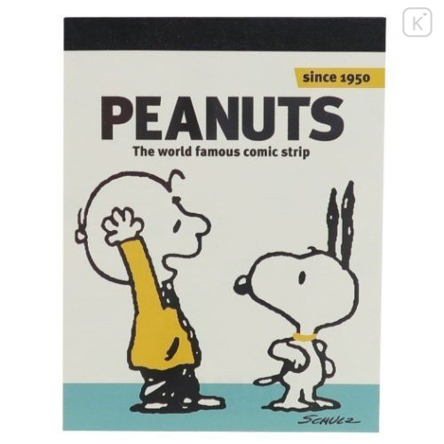 Japan Peanuts Mini Notepad - Snoopy / Simple - 1