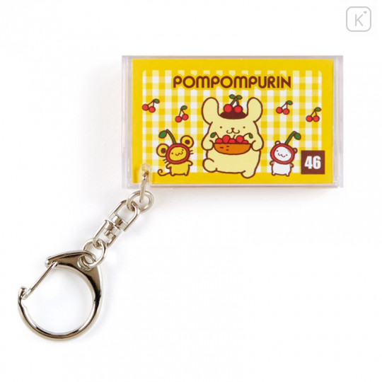 Japan Sanrio Mini Cassette Keychain - Pompompurin - 2