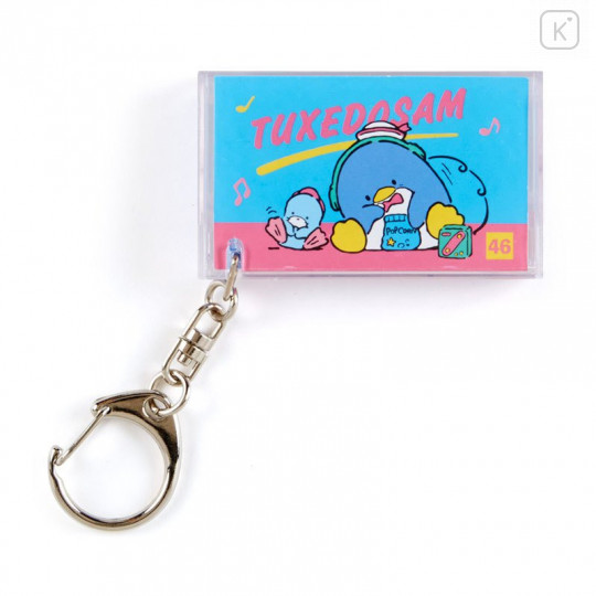 Japan Sanrio Mini Cassette Keychain - Tuxedosam - 2