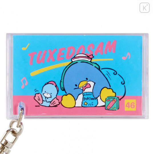Japan Sanrio Mini Cassette Keychain - Tuxedosam - 5