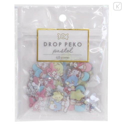 Japan Sanrio Drop Peko Pastel Sticker Pack - Sanrio Family - 1