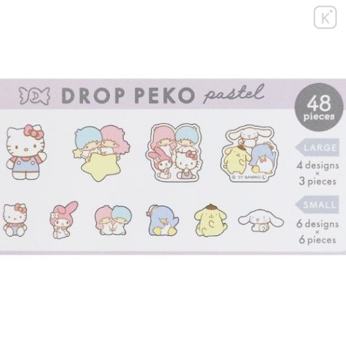 Japan Sanrio Drop Peko Pastel Sticker Pack - Sanrio Family - 2
