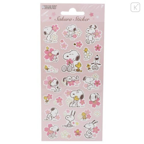 Japan Peanuts Sakura Sticker - Snoopy - 1