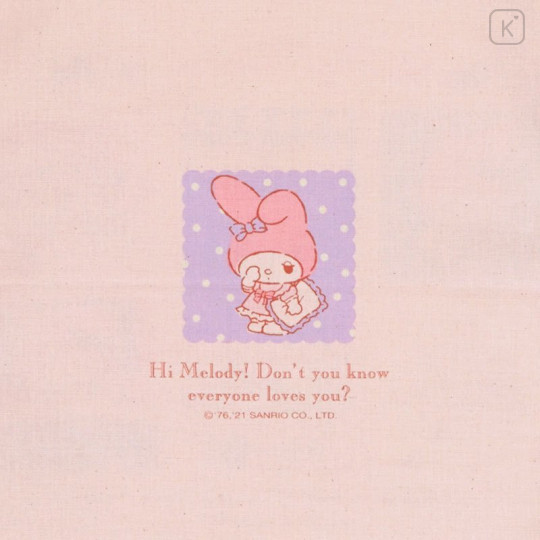 Japan Sanrio Cotton Tote Bag - My Melody / Grid Comic - 4