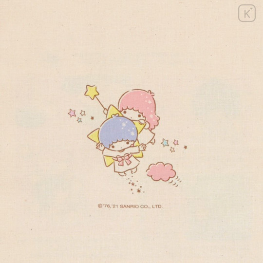 Japan Sanrio Cotton Tote Bag - Little Twin Stars / Grid Comic - 4