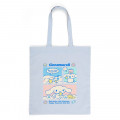 Japan Sanrio Cotton Tote Bag - Cinnamoroll / Grid Comic - 1