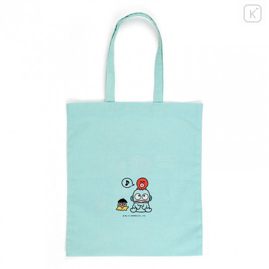 Japan Sanrio Cotton Tote Bag - Hangyodon / Grid Comic - 2