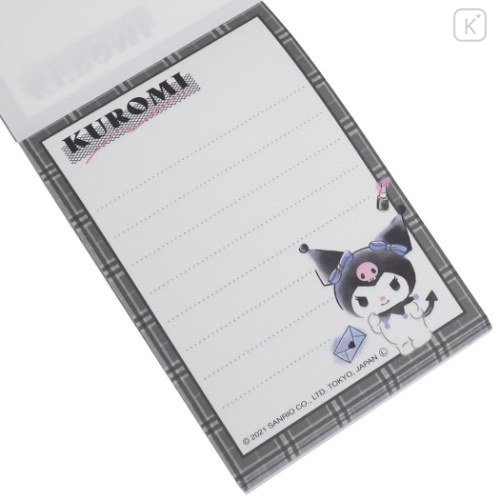 Japan Sanrio Mini Notepad - Kuromi / Cheeky but Charming - 2