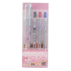 Japan Pui Pui Molcar Style Fit 3 Color Multi Ballpoint Pen - Silver