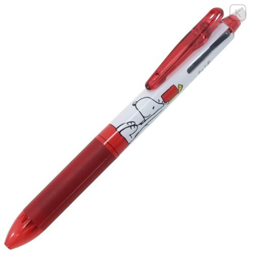 Japan Peanuts FriXion Ball 3 Color Multi Erasable Gel Pen - Snoopy / Red - 1