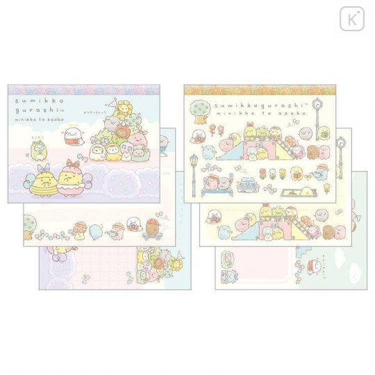 Japan San-X Mini Notepad 2pcs Set - Sumikko Gurashi / Playground - 1