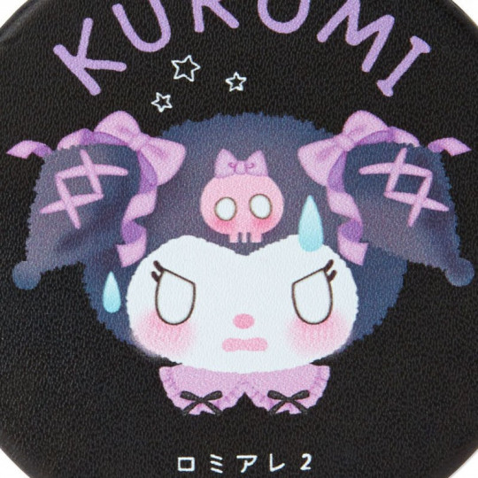 Japan Sanrio 2-sided Pocket Mirror - Kuromi / Romiare - 5