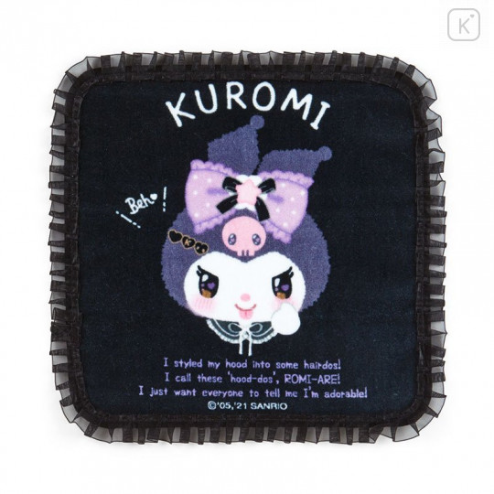 Japan Sanrio Petit Towel - Kuromi / Romiare - 1