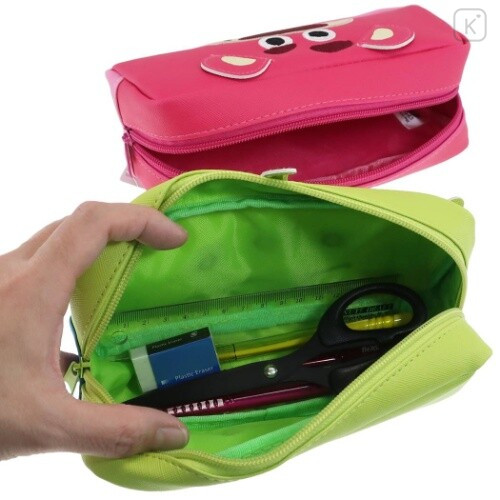 Japan Disney Makeup Pencil Bag Zipper Pouch - Toy Story Lotso Face - 3