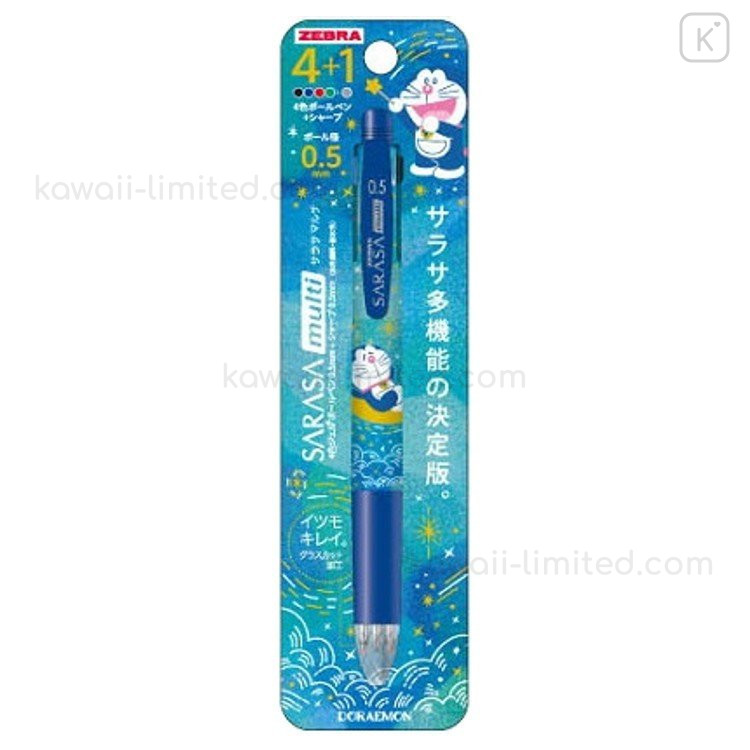 Japan Doraemon Sarasa Multi 4 1 Pen Mechanical Pencil B Kawaii Limited