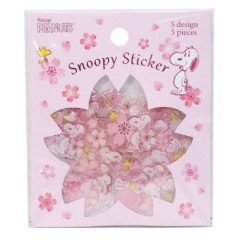 Japan Peanuts Mini Sticker Pack - Snoopy / Sakura