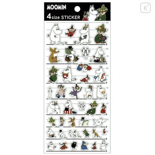 Japan Moomin 4 Size Sticker - Moomintroll & Friends - 1