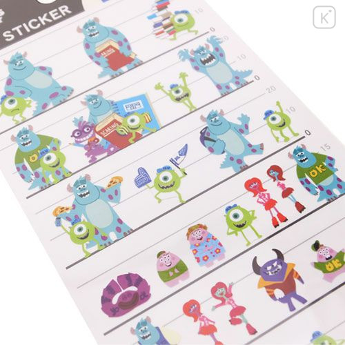 Japan Disney 4 Size Sticker - Monsters University - 2