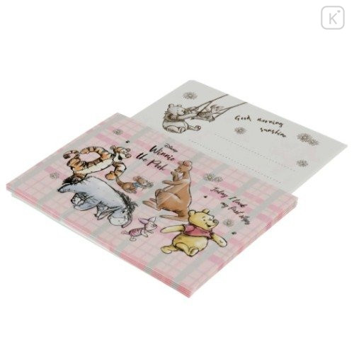 Japan Disney Mini Letter Set - Winnie The Pooh Picnic Pink - 2