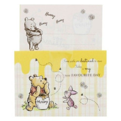 Japan Disney Mini Letter Set - Winnie The Pooh Picnic Yellow