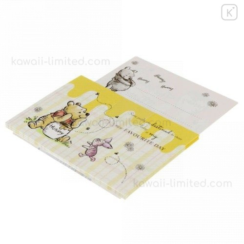 Japan Disney Store Winnie the Pooh & Piglet Zip Lock Bag & Flake Stickers  Set